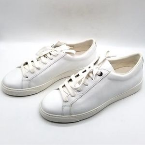 White Italian leather Canali